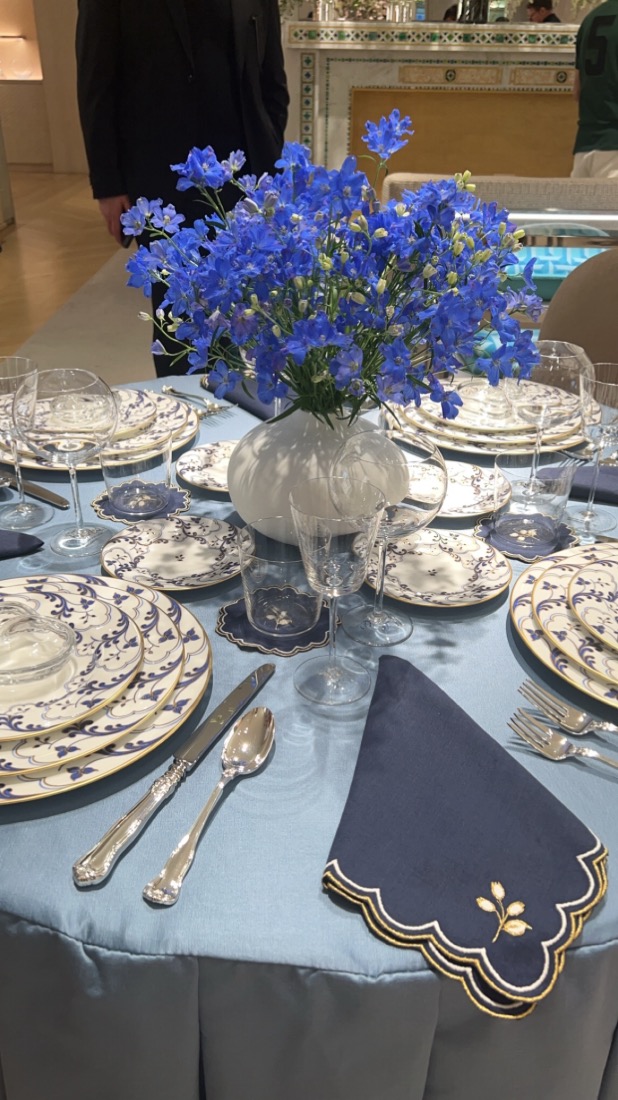 An elegantly set table